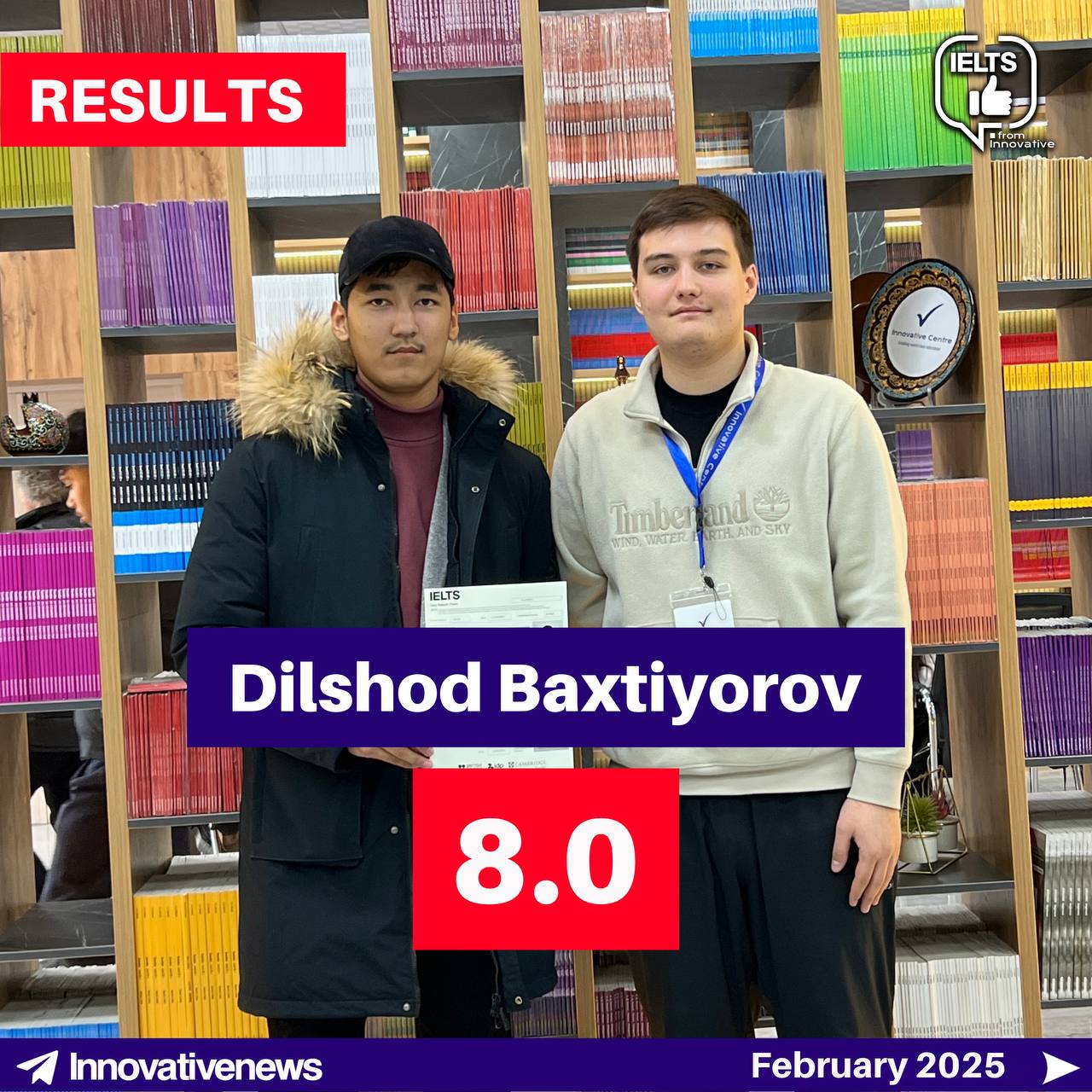 Bobirjon Bakhtiyorov IELTS 8.0 Result